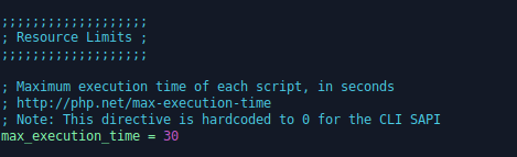max_execution_time en php.ini